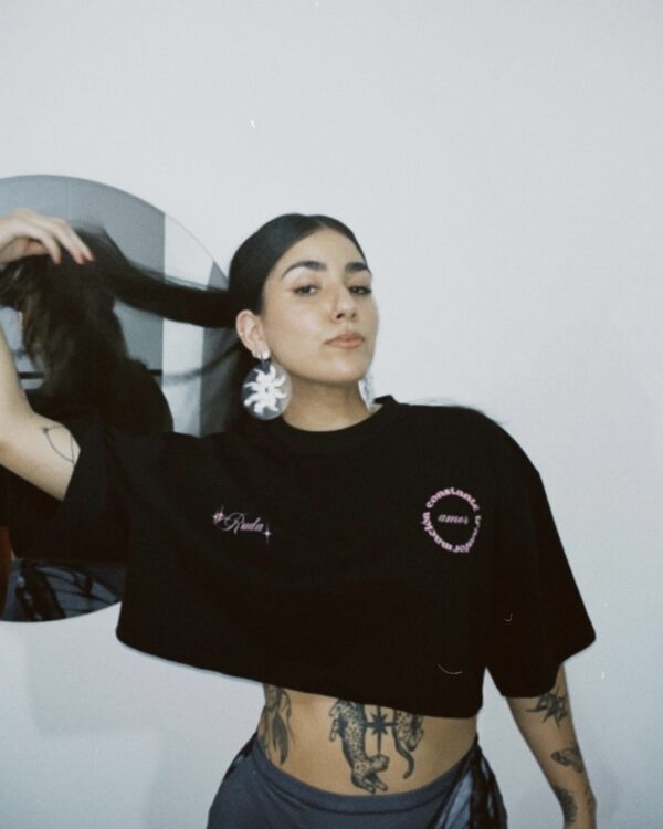 CROP TOP A.C.T. - BLACK - Image 2