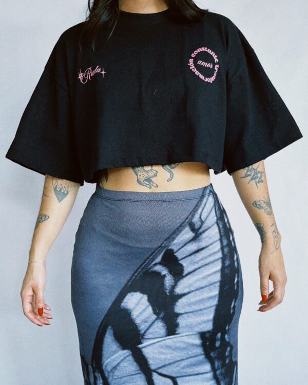 CROP TOP A.C.T. - BLACK - Image 4
